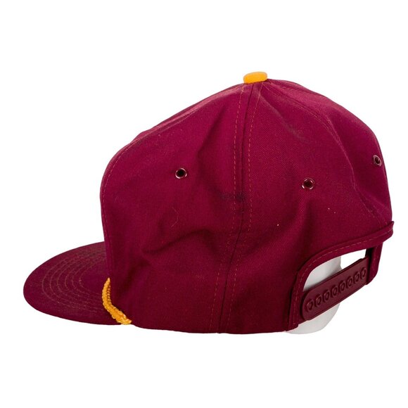 Canadian Club Classic Cap VTG Snapback Hat Gold Rope Trucker Burgundy - Picture 4 of 9